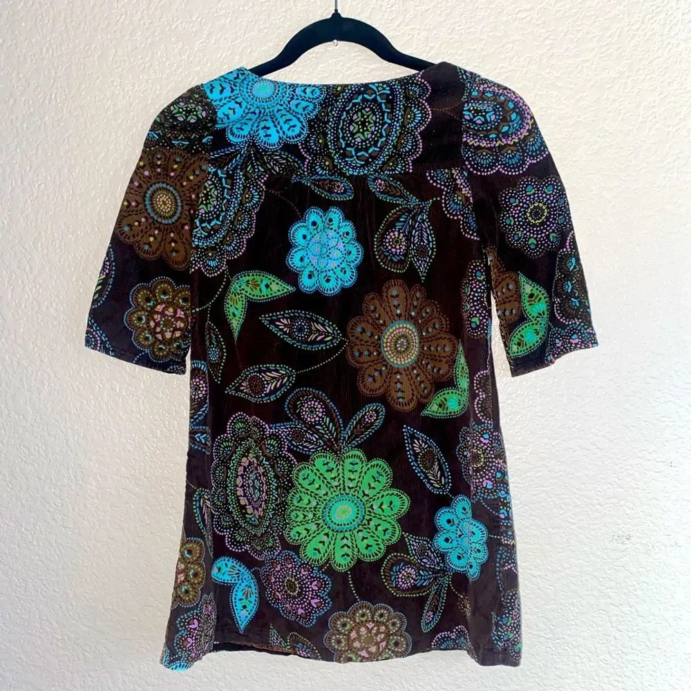 Gap Kids M Brown Floral Tunic Dress